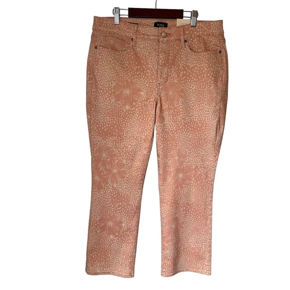 NYDJ Marilyn Straight Leg Ankle Pants Mirage Leopard Womens Size 12 NWT - Picture 2 of 12